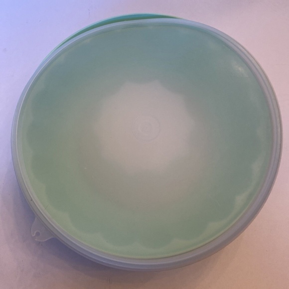Vintage TUPPERWARE 3-Piece 9.5” Jello Mold Ice Ring Mint Green 1202 1201 1203 - Picture 4 of 8